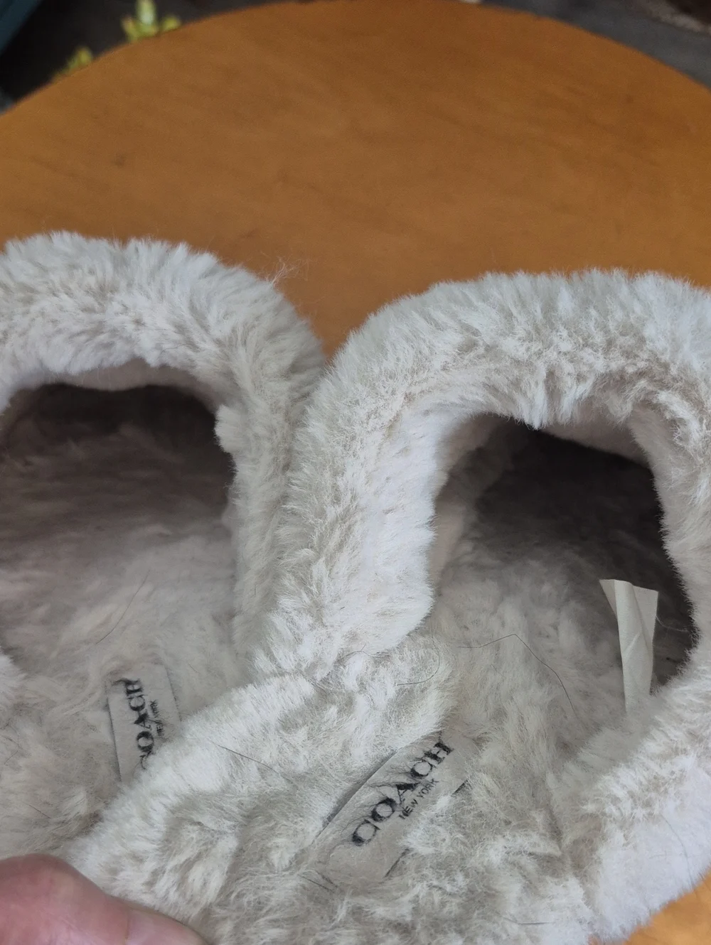 Coach slippers signature